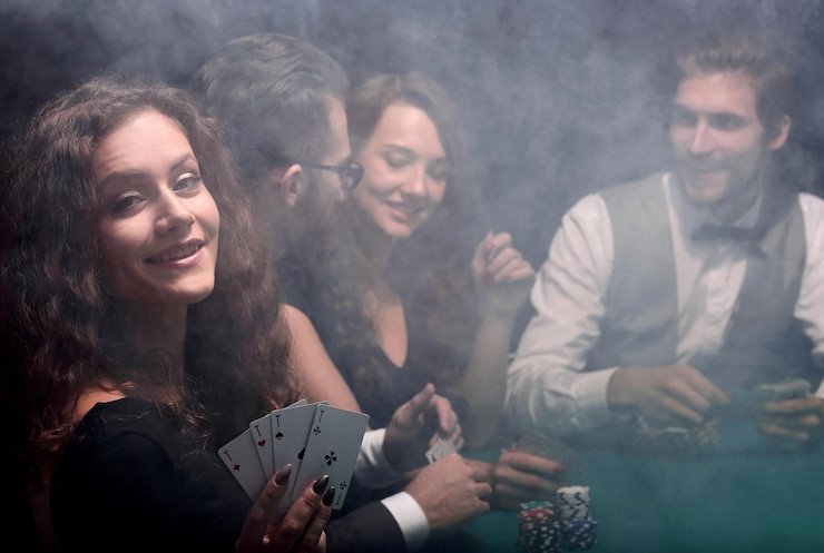 Multi-camera live casino studio with professional dealers streaming across multiple tables